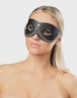 Rimba Bondage Play - Leather Mask with Chain Decoration