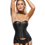 Zado - Leather Suspender Corset