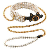 GP - Luminious Pearl Leash And Collar