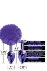 Nixie - Metal Butt Plug Set Pom Pom Jewel