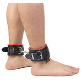 The Red - Padded leather ankle cuffs Black-Red-Kink-The Red-Newside