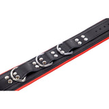 The Red - Padded leather collar with 3 D-rings Red-Kink-The Red-Newside