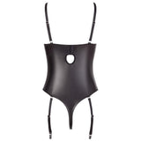 Abierta Fina - Kwart Cup BH en Openkruis String Body-Outfits-Abierta Fina-75B/S-Newside
