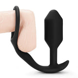 B-Vibe - Snug & Tug Penisring met Plug-Toys-B-Vibe-Newside