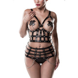 Grey Velvet - Erotic Harnas Set-Outfits-Grey Velvet-S/M-Newside