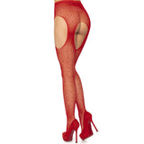 Leg Avenue - Gekristalliseerde panty-Outfits-Leg Avenue-Rood-One Size-Newside