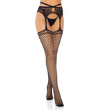 Leg Avenue - Industrieel Net Kousen met Geschulpte Boord-Outfits-Leg Avenue-One Size-Newside
