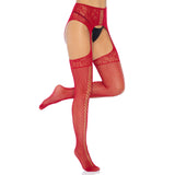 Leg Avenue - Kousen met Dubbele Netnaad-Outfits-Leg Avenue-Zwart-One Size-Newside