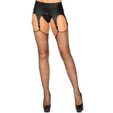 Leg Avenue - Rhinestone Visnet Kousen-Outfits-Leg Avenue-Zwart-Newside