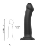 Strap-On-Me - Semi-Realistic Dual Density Bendable Dildo L-Toys-Strap-on Me-Zwart-Newside