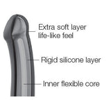 Strap-On-Me - Semi-Realistic Dual Density Bendable Dildo XL-Toys-Strap-on Me-Paars-Newside