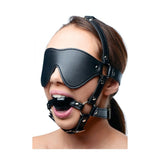 Strict - Oog Masker Harness met Mondknevel-Kink-XR Brands-Newside