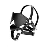 Strict - Oog Masker Harness met Mondknevel-Kink-XR Brands-Newside