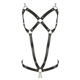 Zado - Leather Bodysuit Harness One size-Outfits-Zado-Zwart-Newside