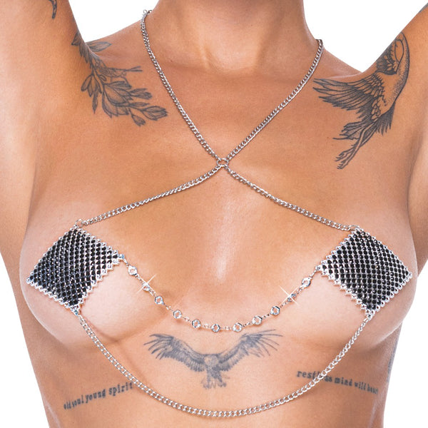 Cottelli ACCESSOIRES - Nipple Stickers Square black