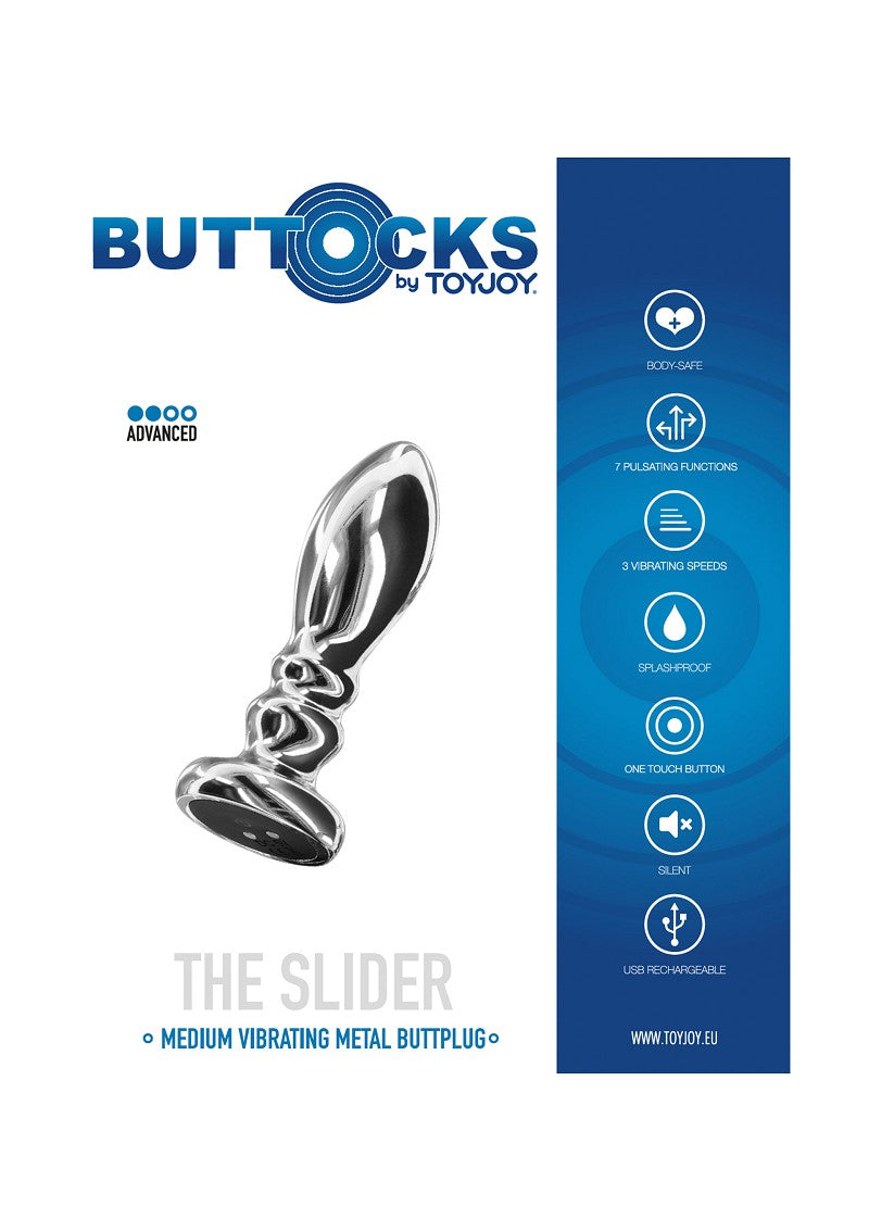 Buttocks - The Slider Vibrating Metal Buttplug M