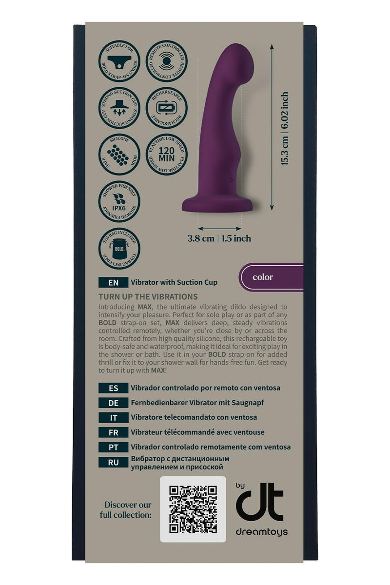 Bold - Max Remote Controlled Vibrator With Suction Cup