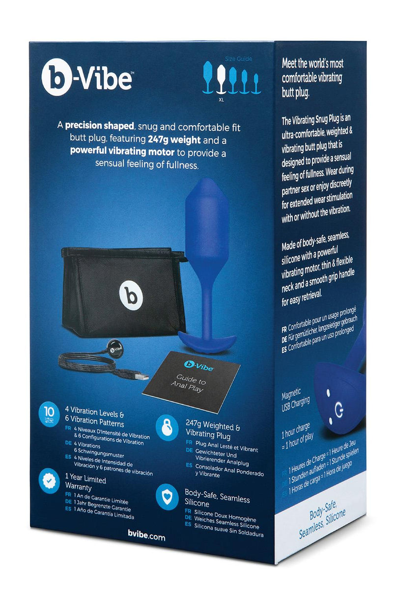 B- Vibe - Vibrating Snug Plug 4 Navy