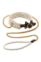 GP - Luminious Pearl Leash And Collar