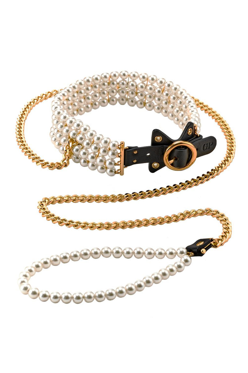 GP - Luminious Pearl Leash And Collar