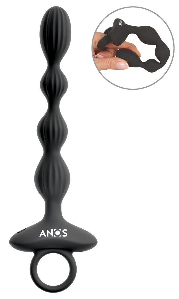 Anos - Flexible Anal Beads with Jumping Vibrations