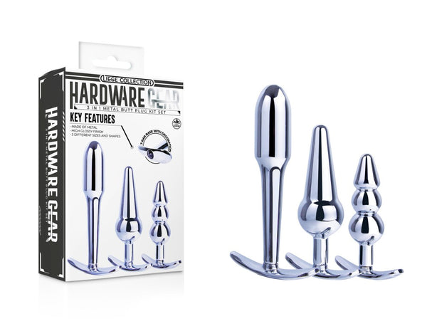 NMC - Hardware Gear 3 in 1 Metal Butt Plug Set