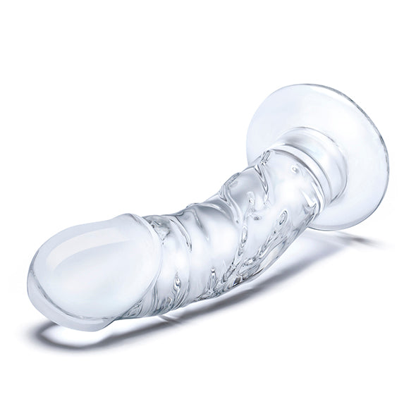 Glas - Curved Realistic Glass Dildo with Veins