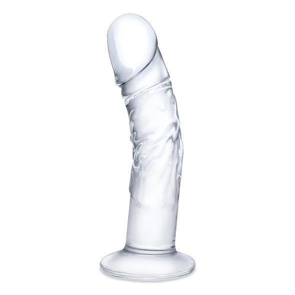 Glas - Curved Realistic Glass Dildo with Veins