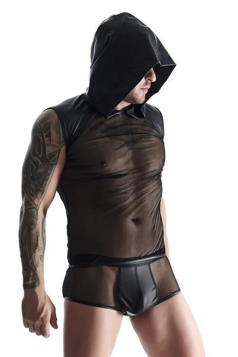 Regnes - Black T-Shirt With Hood