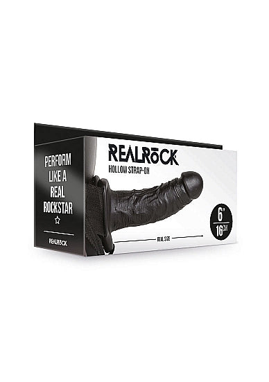 Real Rock - Holle Strap-On zonder Ballen 6''/ 15,5 cm