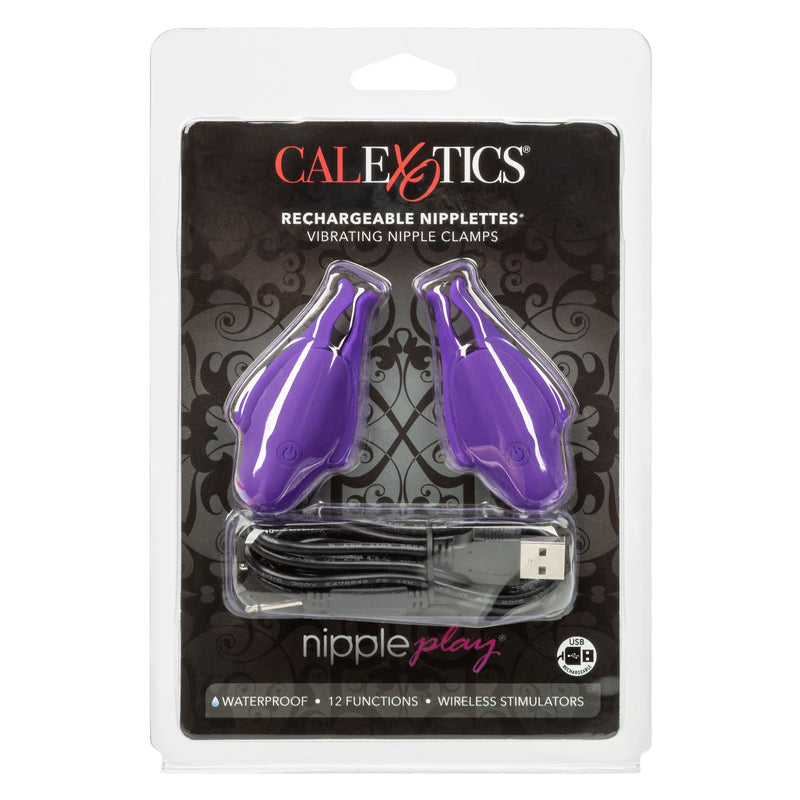 CalExotics - Rechargeable Nipplettes Tepel Vibrator-Toys-Calexotics-Paars-Newside