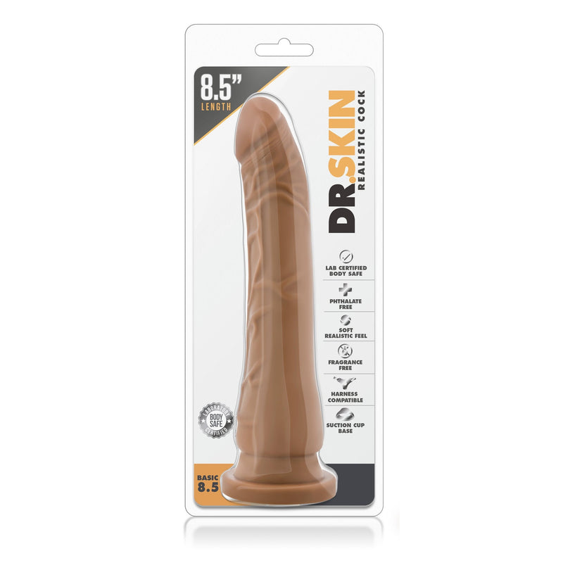 Dr. Skin - Basis Realistische Dildo 21.5 cm (8.5inch)-Toys-Blush Novelties-Bruin-20 / 25 Cm-Newside