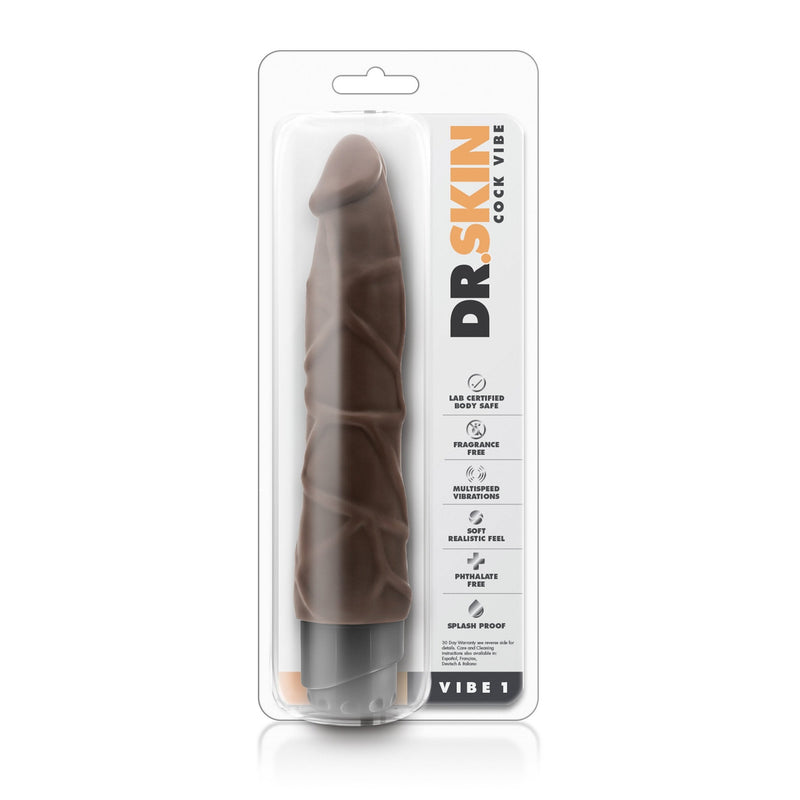 Dr. Skin - Cock Vibe 1 (23 cm ) Vibrerende Dildo-Toys-Blush Novelties-Zwart-Newside