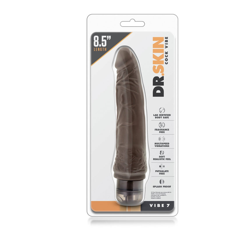 Dr. Skin - Cock Vibe 7 (18 cm ) Vibrerende Dildo-Toys-Blush Novelties-Zwart-Newside