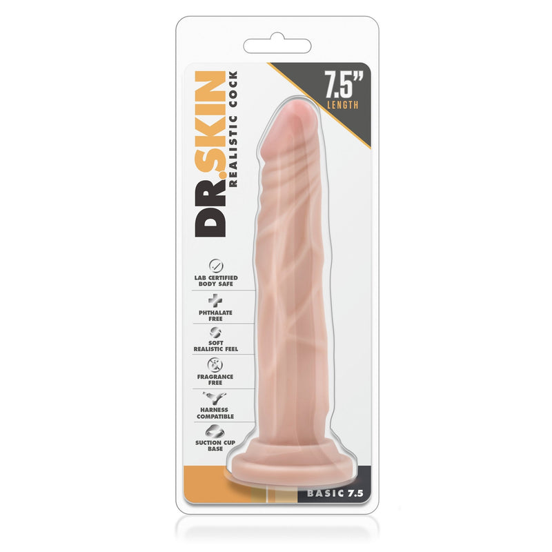 Dr. Skin - Realistische Dildo 19 cm (7.5 inch)-Toys-Blush Novelties-Wit-15 / 20 Cm-Newside