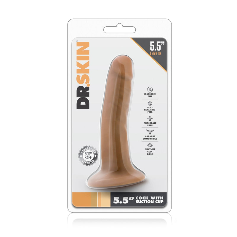 Dr. Skin - Realistische Dildo met Zuignap 14 cm (5.5 inch)-Toys-Blush Novelties-Mocha-10 / 15 Cm-Newside