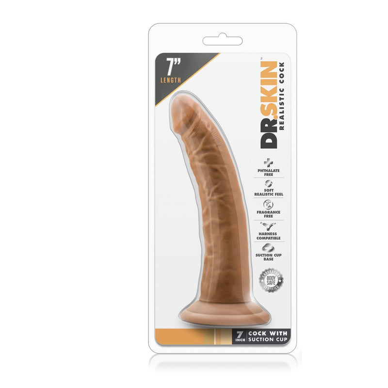 Dr. Skin - Realistische Dildo met Zuignap 18cm (7inch)-Toys-Blush Novelties-Bruin-15 / 20 Cm-Newside
