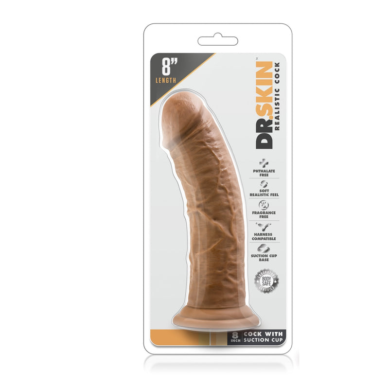 Dr. Skin - Realistische Dildo met Zuignap 20 cm (8 inch)-Toys-Blush Novelties-Bruin-15 / 20 Cm-Newside