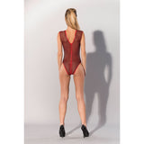 GP - Datex Striped Teddy Bodysuit Red-Outfits-Guilty Pleasures-Small-Newside
