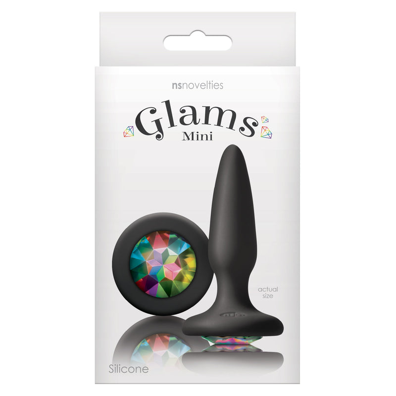 Glams - Mini Rainbow Kristal Buttplug-Toys-NS Novelties-Zwart-Newside