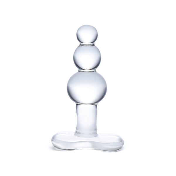 Gläs - Beaded Glazen Buttplug met Tapered Base-Toys-Gläs-Newside