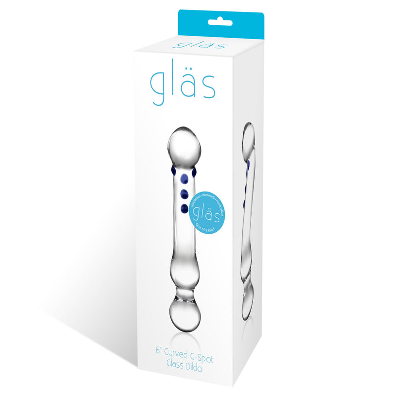 Gläs - Gebogen G-Spot Glazen Dildo-Toys-Gläs-Wit-Newside