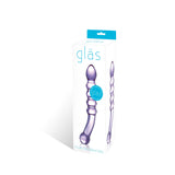 Gläs - Purple Rain Ribbed Glazen Dildo-Toys-Gläs-Newside