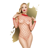 Penthouse - Scandalous Fishnet Body-Outfits-Not specified-Rood-One Size-Newside