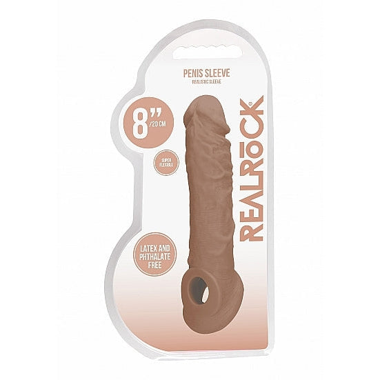 Real Rock - Penis Sleeve 8" / 20 cm-Toys-Shots-Bruin-Newside