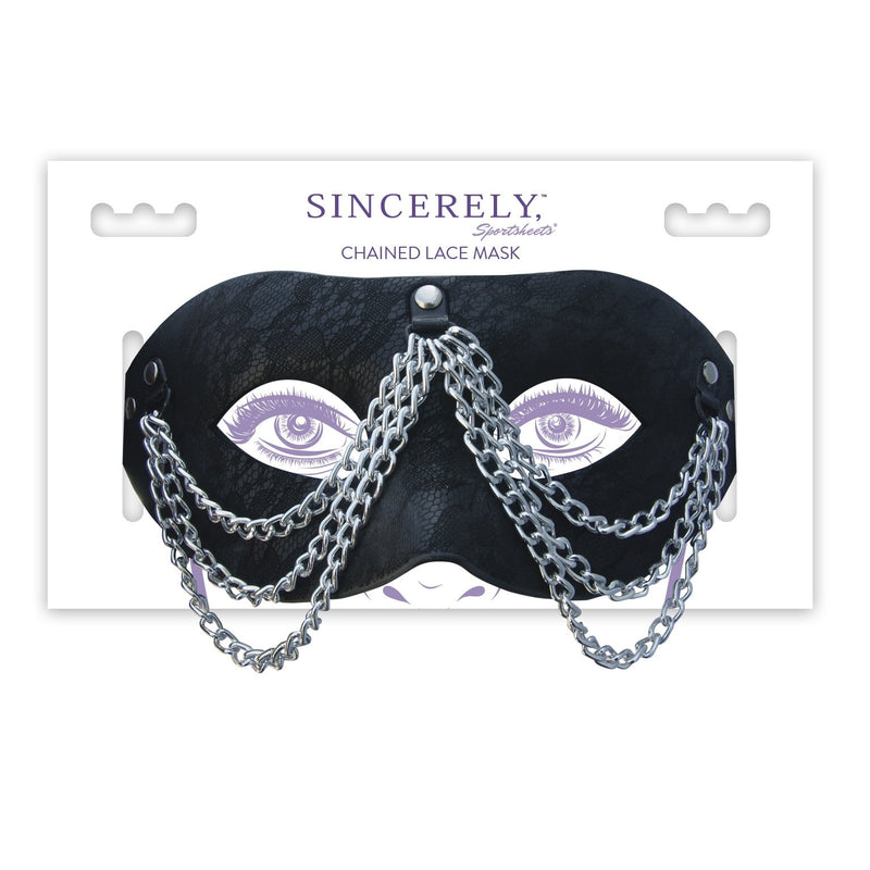Sportsheets - Sincerely Chained Lace Masker-Outfits-Sportssheets-Zwart-Newside