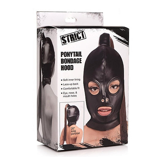 Strict - Ponytail Bondage Masker-Kink-XR Brands-Blond-Newside