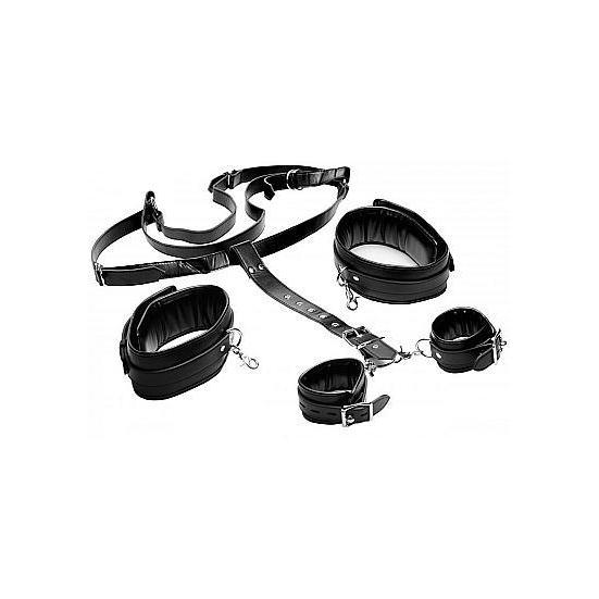 Strict - Thigh Sling met With Wrist Cuffs-Kink-XR Brands-Newside