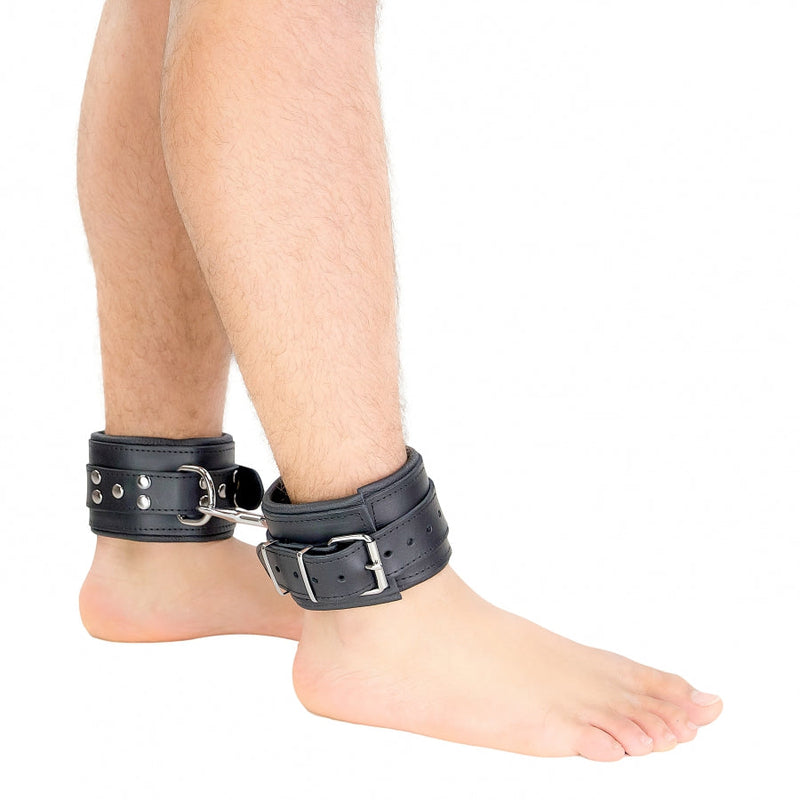 The Red - Padded Leather Anklecuffs Black-Kink-The Red-Newside