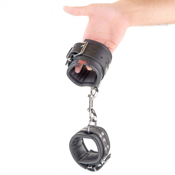 The Red - Padded Leather Handcuffs Black-Kink-The Red-Newside